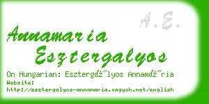 annamaria esztergalyos business card